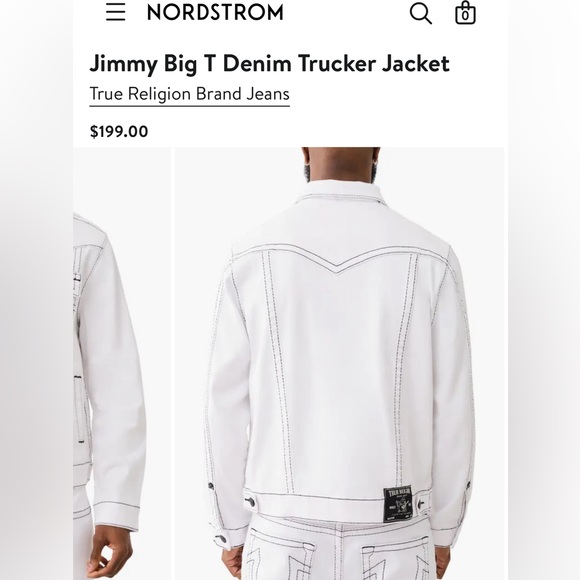 *Brand New* True Religion Jimmy Big T Denim Trucker Jacket - Picture 2 of 4